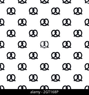 Pretzel pattern, simple style Stock Vector
