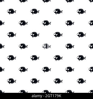 Surgeon fish pattern, simple style Stock Vector