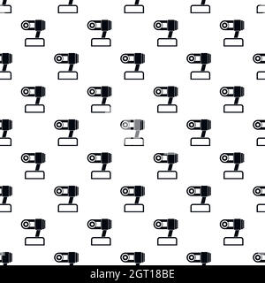 Webcam pattern, simple style Stock Vector