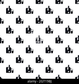 Coffee machine pattern, simple style Stock Vector