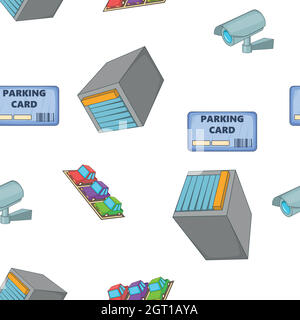 Parking pattern, cartoon style Stock Vector