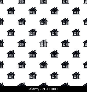 House with chimney pattern, simple style Stock Vector
