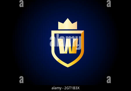 king crown letter alphabet H W for company logo icon design Stock ...
