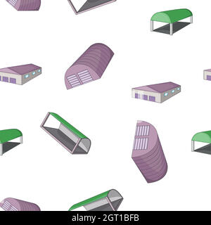Warehouse pattern, cartoon style Stock Vector