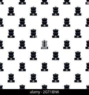 Double boiler pattern, simple style Stock Vector