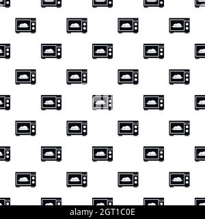Microwave oven pattern, simple style Stock Vector