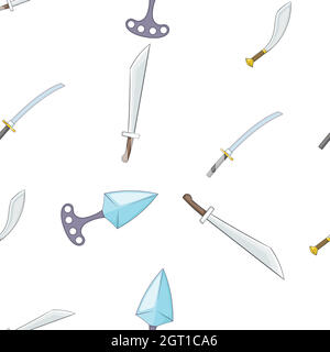 War equipment pattern, cartoon style Stock Vector