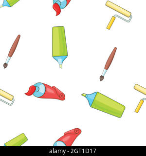 Painting pattern, cartoon style Stock Vector