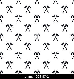 Two crossed axes pattern, simple style Stock Vector