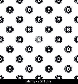 Bitcoin pattern, simple style Stock Vector