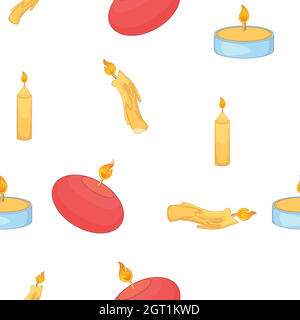 Candle pattern, cartoon style Stock Vector