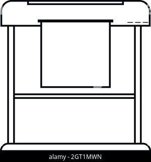 Printer icon, outline style Stock Vector