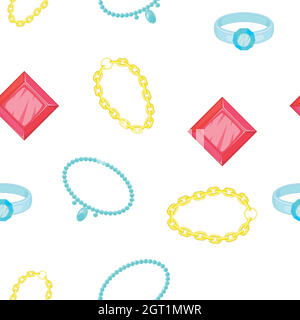 Costume jewellery for women pattern, cartoon style Stock Vector