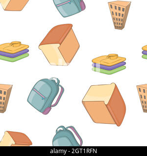 People refugees pattern, cartoon style Stock Vector
