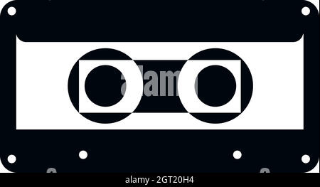 Cassette icon, simple style Stock Vector