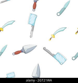 Weaponry pattern, cartoon style Stock Vector