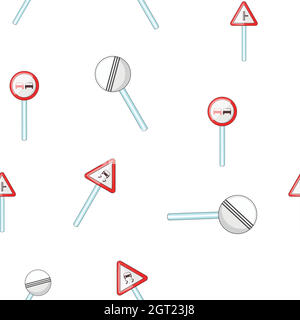 Traffic sign pattern, cartoon style Stock Vector