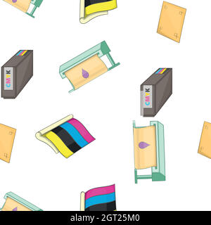 Printing in polygraphy pattern, cartoon style Stock Vector