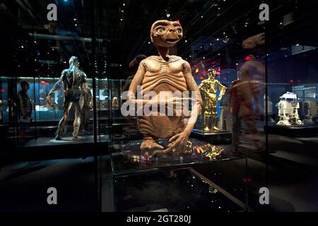 E.T. character in Science Fiction display at the Academy Museum of ...