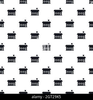 One storey house pattern, simple style Stock Vector