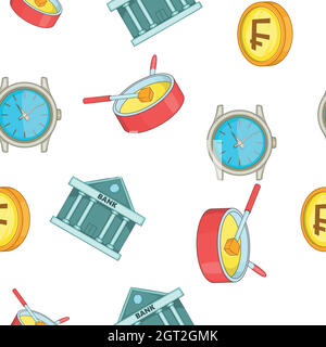 Holiday in Switzerland pattern, cartoon style Stock Vector