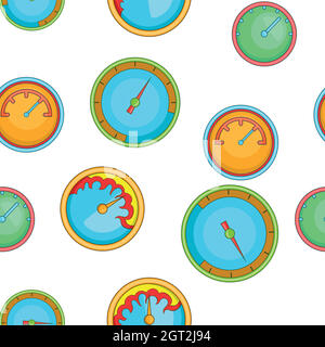 Engine speedometer pattern, cartoon style Stock Vector