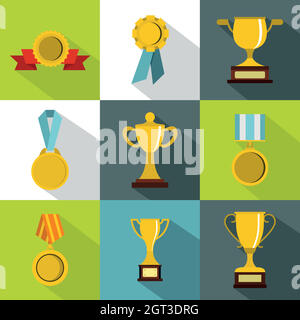 Victory icons set, flat style Stock Vector Image & Art - Alamy