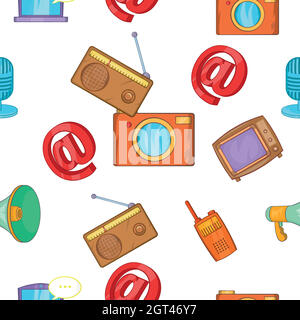 Headline pattern, cartoon style Stock Vector