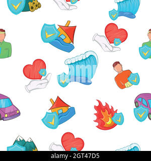 Incident pattern, cartoon style Stock Vector