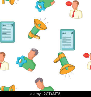 Work pattern, cartoon style Stock Vector