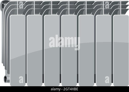 Heating battery icon, cartoon style Stock Vector