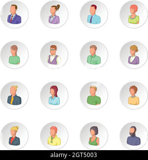 Different people icons set Stock Vector