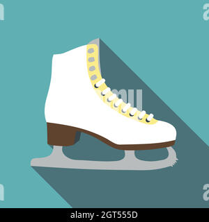 Skates icon, flat style Stock Vector