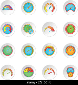 Speedometer icons set Stock Vector