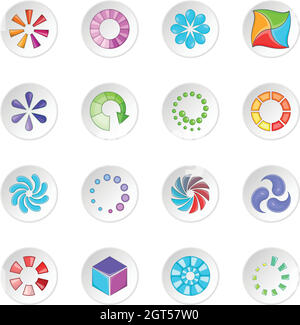 Download status icons set Stock Vector