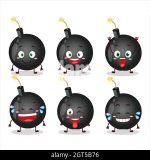 Cartoon character of bomb explosive firecracker with smile expression. Vector illustration Stock Vector