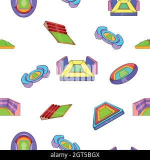 Sport construction pattern, cartoon style Stock Vector