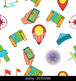 Find way pattern, cartoon style Stock Vector