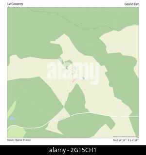 Le Courroy, Haute-Marne, France, Grand Est, N 47 44' 51'', E 5 0' 58'', map, Timeless Map published in 2021. Travelers, explorers and adventurers like Florence Nightingale, David Livingstone, Ernest Shackleton, Lewis and Clark and Sherlock Holmes relied on maps to plan travels to the world's most remote corners, Timeless Maps is mapping most locations on the globe, showing the achievement of great dreams Stock Photo