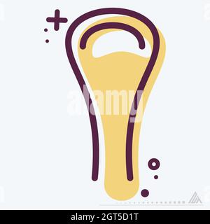 Icon Bottle Opener - MBE Syle - Simple illustration, Editable stroke, Design template vector, Good for prints, posters, advertisements, announcements, Stock Vector