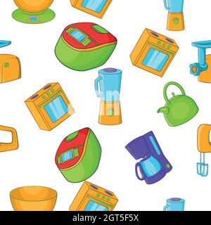 Home electronics pattern, cartoon style Stock Vector