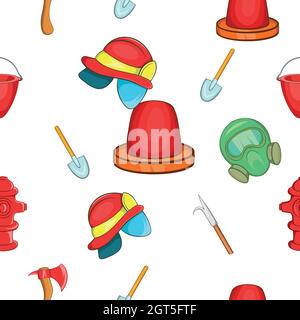 Fire pattern, cartoon style Stock Vector