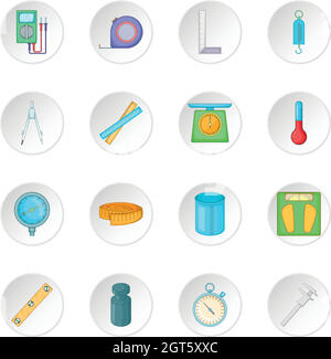 Measure tools icons set Stock Vector