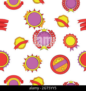 Sticker pattern, cartoon style Stock Vector