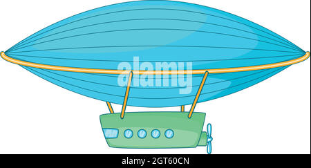 Airship icon, cartoon style Stock Vector
