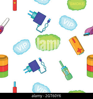 Electronic smoking cigarette pattern Stock Vector