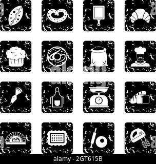 Bakery icons set Stock Vector