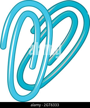 Paperclip icon, cartoon style Stock Vector