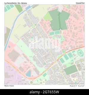 La Neuvillette-lès-Reims, Marne, France, Grand Est, N 49 17' 7'', E 4 0' 31'', map, Timeless Map published in 2021. Travelers, explorers and adventurers like Florence Nightingale, David Livingstone, Ernest Shackleton, Lewis and Clark and Sherlock Holmes relied on maps to plan travels to the world's most remote corners, Timeless Maps is mapping most locations on the globe, showing the achievement of great dreams Stock Photo