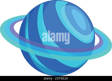 Saturn planet icon, cartoon style Stock Vector